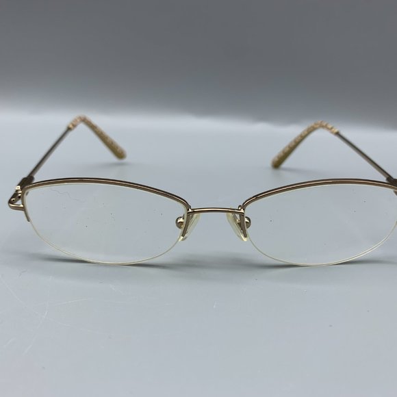 Coach Nadine Taupe Metal Oval Eyeglasses 50-17-135 - Picture 5 of 11